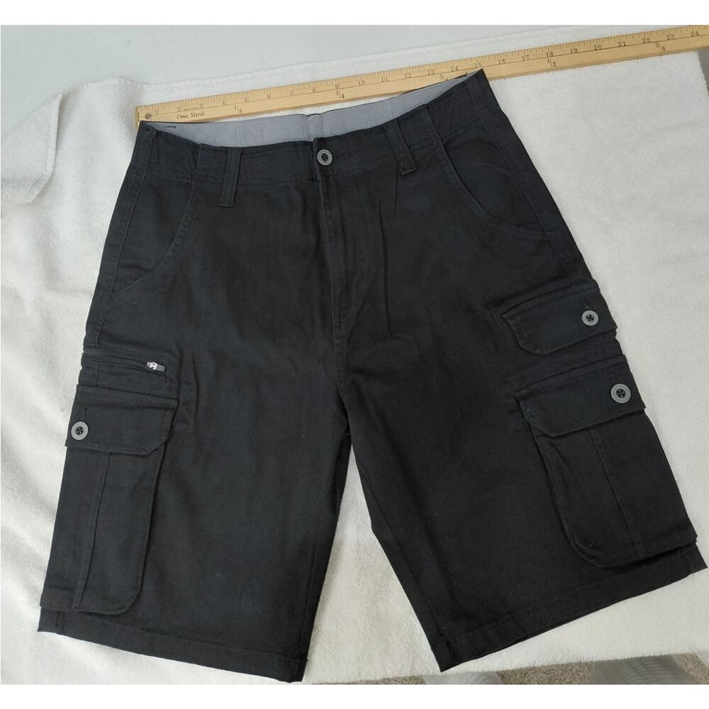 IRON mens cargo shorts black inseam 30"